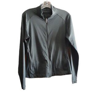 Nike Golf Dri-Fit Jacket Full Zip Gray Embroidered Logo S Activewear